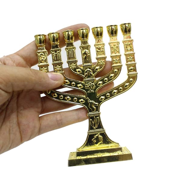 Hanukkah Menorah 7-grenet lysestake Hellige gral lysestake Religiøs gave