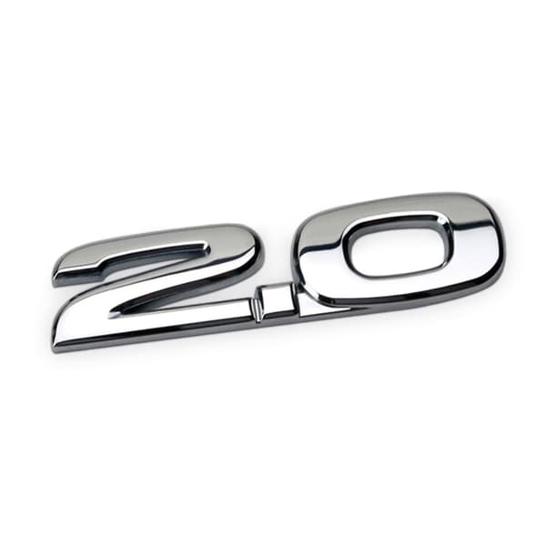 Biltillbehör 3D ABS Bilmärke Dekal 2.0 2.5 Formad 2.0 gloss black