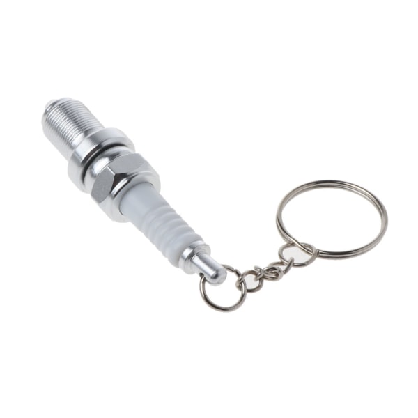 för tändstiftsformad hängsmycke för nyckelring Bildel Ficklampa Nyckelring Smycken för kvinnor män hängande på väska för nyckel Sch