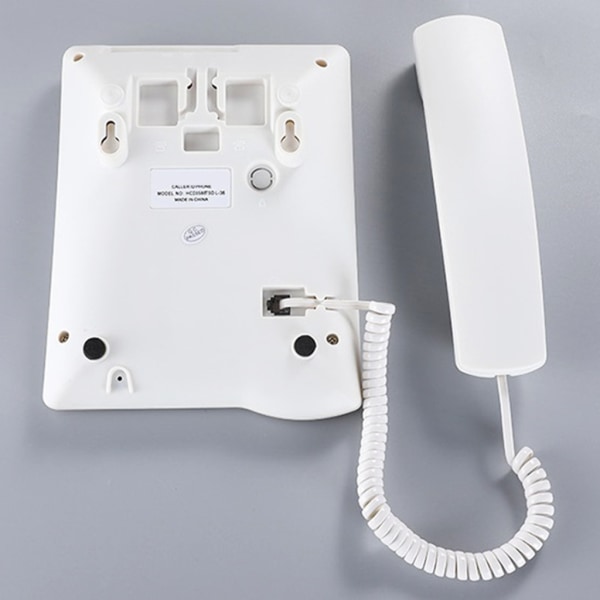 Uppringare Display Telefon Handsfree samtal Fast telefon med sladd Fast telefon för hemmakontor Hotell KX-T2025 White