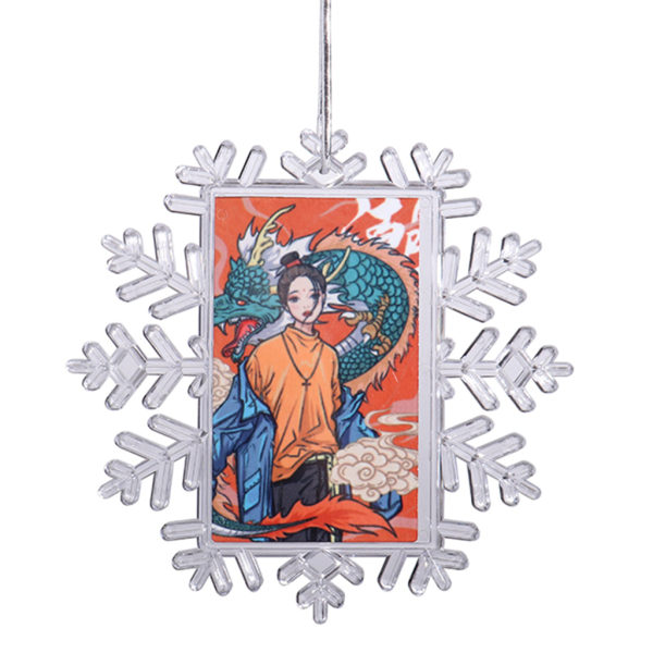 Sublimation Blank Pendant Värmeöverföring med rep för Holiday DIY-hängen 4