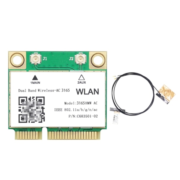 3165HMW AC Wifi-kort 600Mbps BT4.0 Mini PCI-E 3165AC trådlös adapter Intel3165 802.11ac 2.4G-5Ghz för bärbar dator Window7810
