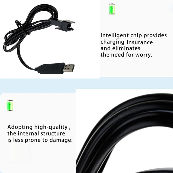 USB-ladekabel for 3,7V litiumbatterilader SM2.0-2P Forward for bil