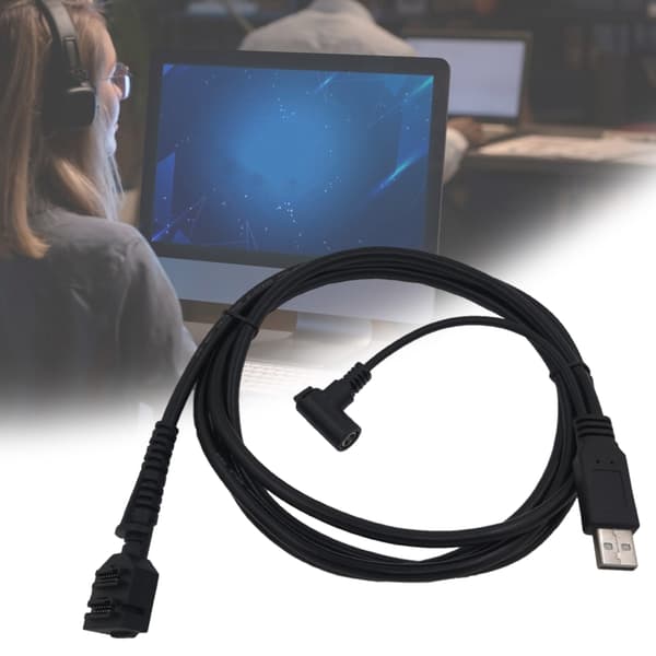 200 cm dobbelt 14-pin IDC DC5521 hun strøm USB 2.0 AM kabel til VX805 VX820
