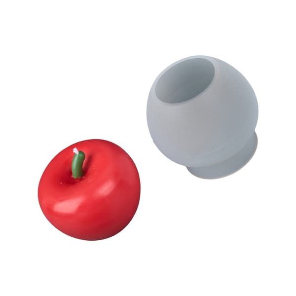3D Frugtform Silikone Lysforme Silikone Sæbeforme til Lys Sæbe Slik apple