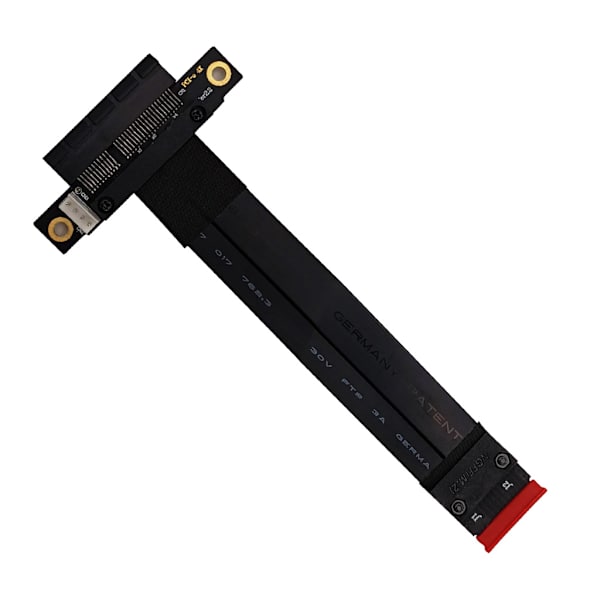 Riser PCIe x4 3.0 PCI-E 4x - M.2 NVMe - M-avaimelle 2280 Riser-kortti Gen3.0 Kaapeli 180°