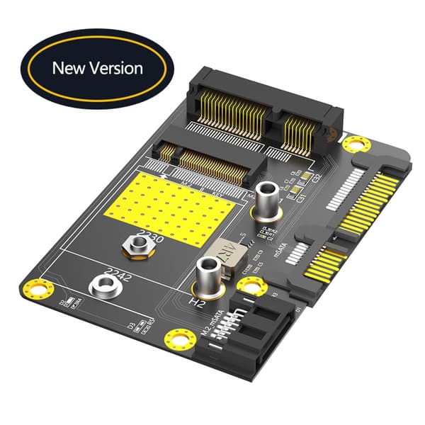 2 i 1 SATA3.0 Msata/M.2 SSD-er til Dobbelt SATA3 Datamaskinadapterkort