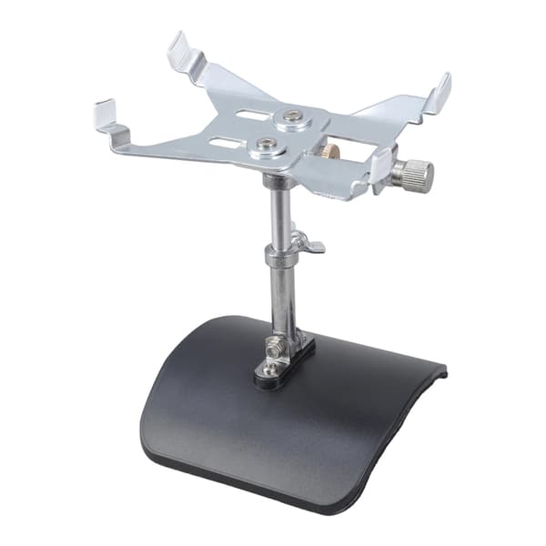 Moderne sølv metallklemme gitarstøtte svart ergonomisk base sikker holder
