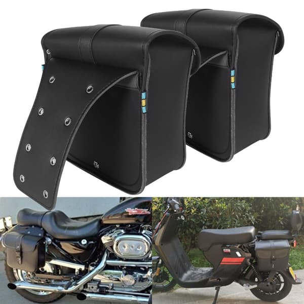 Universal Motorcykel Side Tasker Regntæt Stor Rum Cykel Sidetaske Brown
