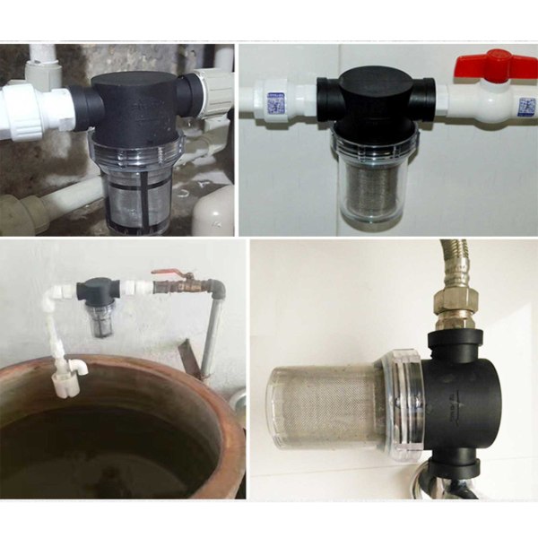 Trädgårdsbevattningsfilter 1/2'' bevattningssystem Orenhet Förfilter Vattenbruk Hushållsvattenrör Filter 20/40/80 Mesh 40