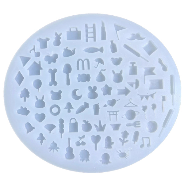 Glänsande Blank Geometri Filler Olika symboler Silikon Form DIY Nyckelring Hängsmycken för väska dekorationer