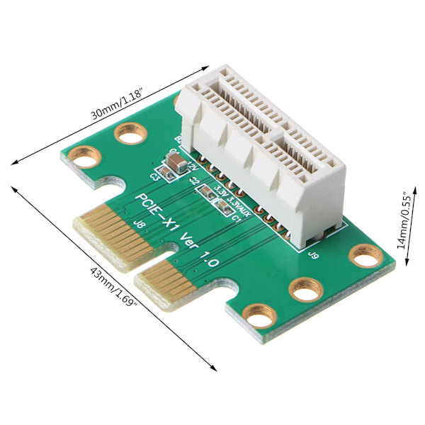 PCI-E PCI Express X1 Adapter Riser Card PCI E PCIE X1 till X1 Slot Converter Card