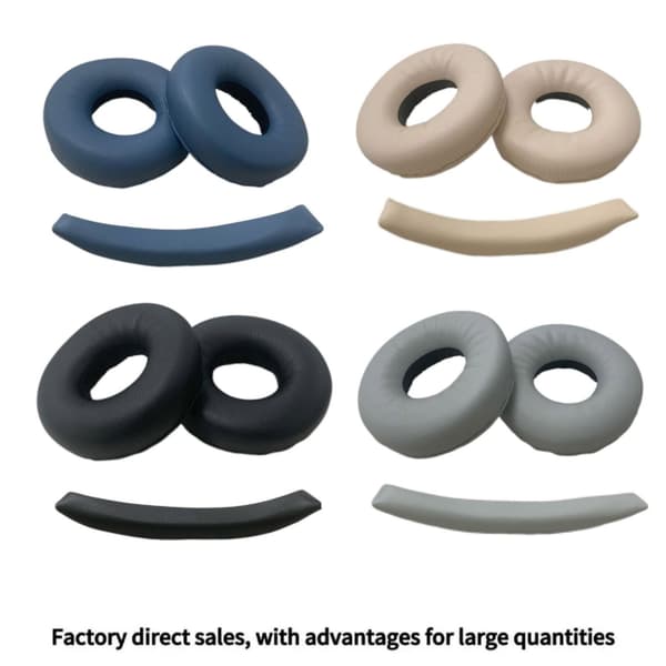 Skumøreputer og hodebåndputer erstatningssett for WHCH520-headset Black