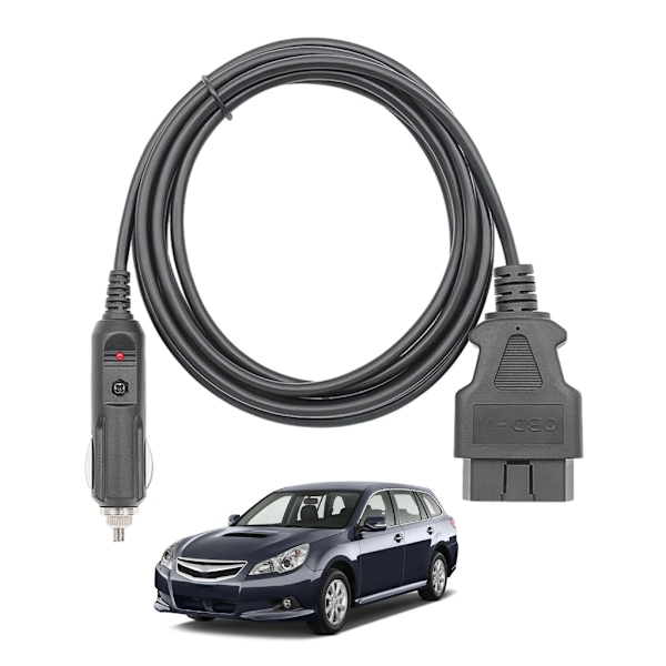 Bil Förlängningskabel Flexibel OBD2 Kontakt OBDII 12V Strömförsörjningsadapterkabel