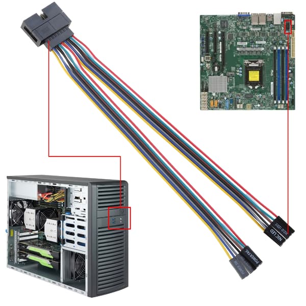 Super Micro Chassis Forlænger Strømkabel Til Micro Server Chassis Switches