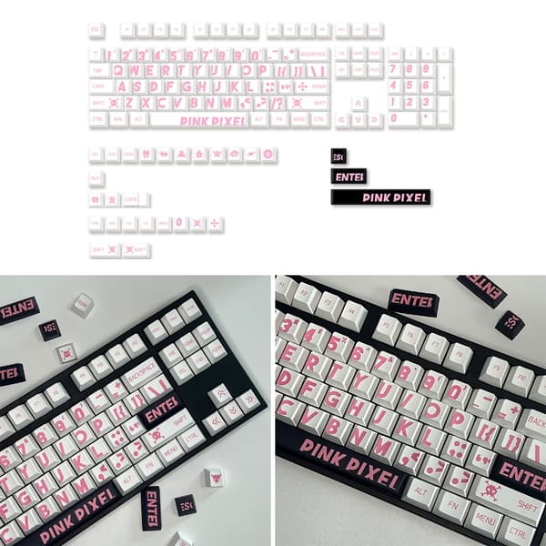 PBT Keycap 132 stk. Store tegn ROSA Keycaps CherryProfile Store tegn