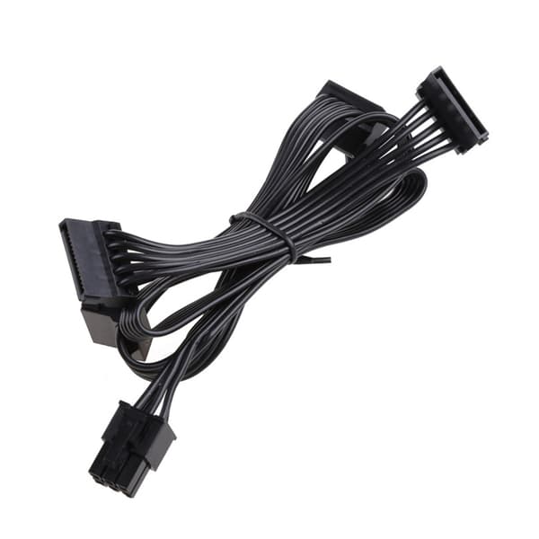Modulkabel 6PIN til 4 SATA for G1G2 Strømmodulkabel Flat Kabel 85cm