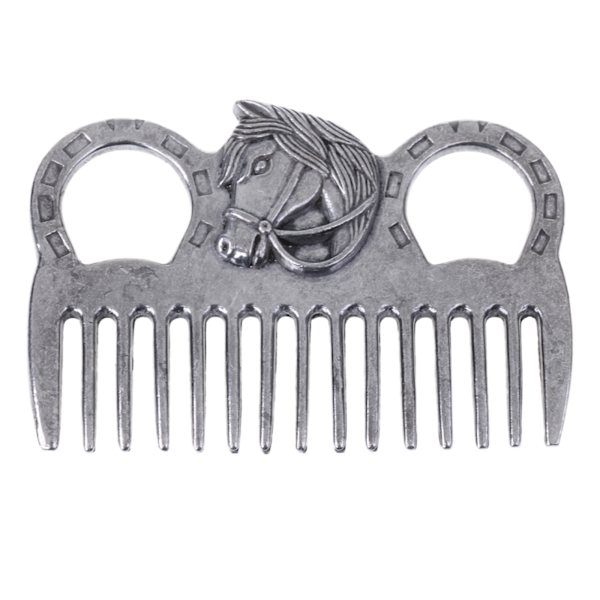 Mane Combs Ammattimainen lemmikkikampa hevonen ponille koirille kissoille metalliset pyöristetyt hampaat kompakti koko 3,9 tuuman pituus