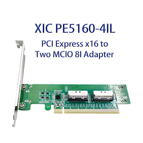 PCIExpress X16 Adapterkort Stöder 8i-Anslutningar Hög Hastighet