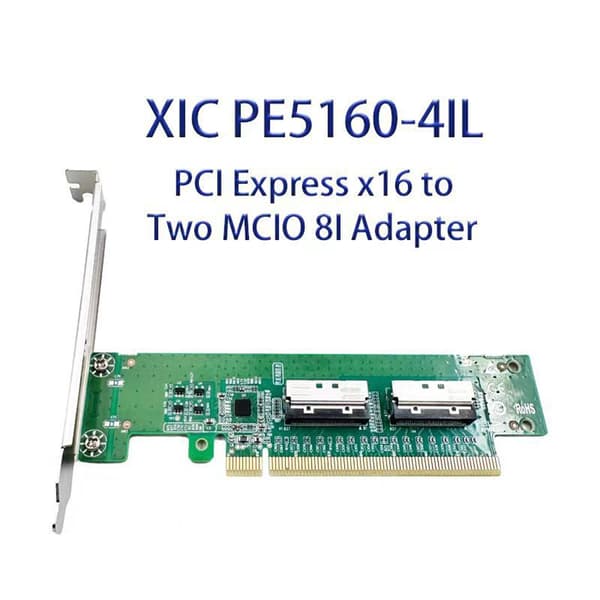 PCIExpress X16 -sovitinkortti tukee 8i-liittimiä, nopea