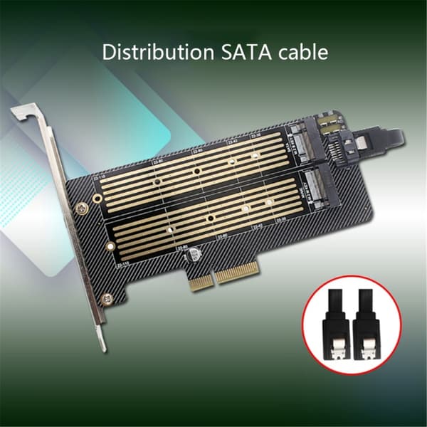 SSDer til PCIE Adapterkort M.2 NVME Harddisk Adapter Dobbelt SSD Kort