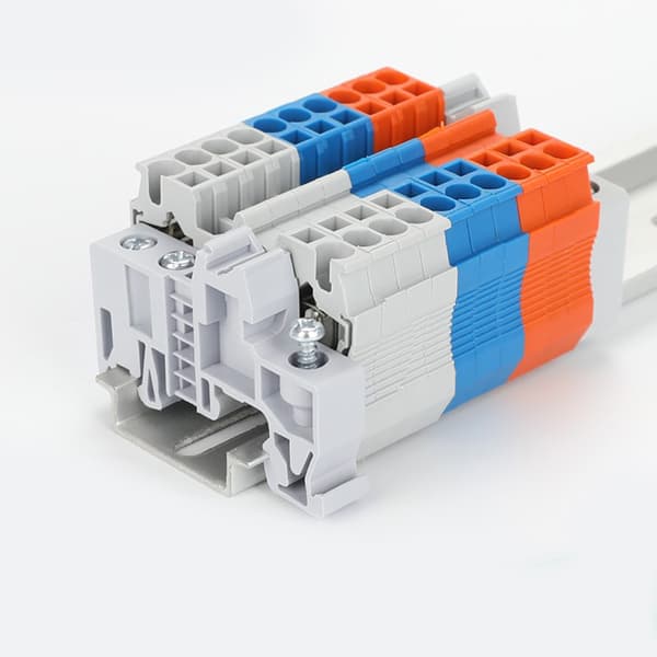 10 st EUK/EUK2 Din Rail Kopplingsplintar Ändstoppsfäste Brandhämmande Fast C Grey