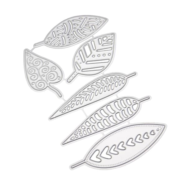 Bladblade Metalskærestencils DIY Scrapbooking Album Stempel Papirkort E