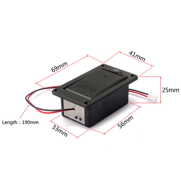 1PC 9V Batterihållare för Case Box Cover för Gitarr Bas Active Pickup Connector