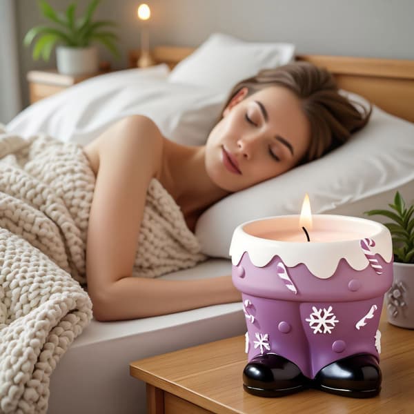 Julesokk Silikonform for sementpotter Lysestaker