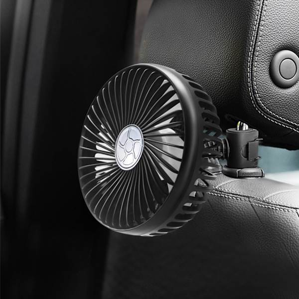 Universal bilrygg för säte Nackstöd 3 hastigheter USB driven fläkt Luftkylningsfläkt Elektrisk fläkt med klämma för bil lastbil SUV Bo
