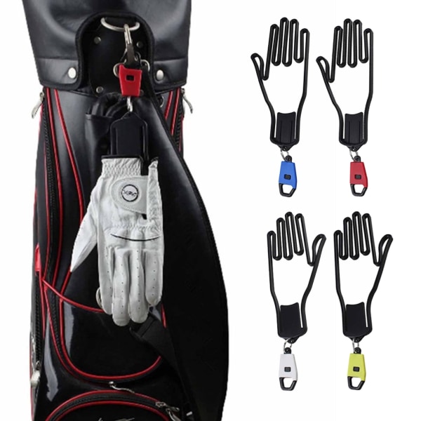 Plast Golfhandskar Bårhållare Keeper Hanger Handskar Stödstativ Hållare Rack Torktumlare tillbehör med spänne White