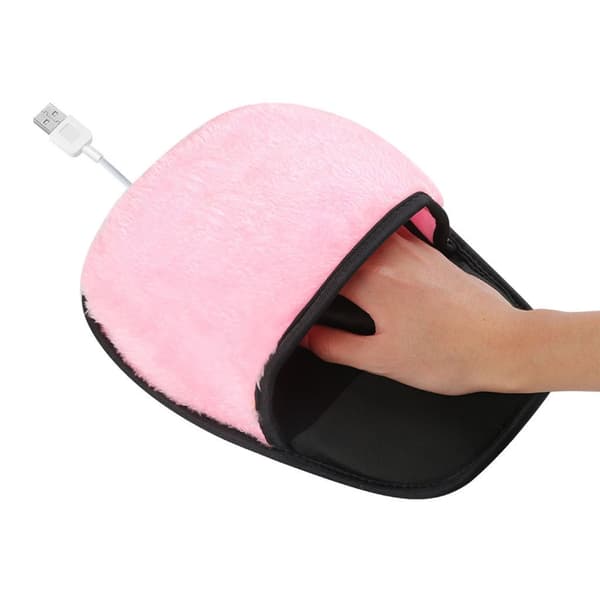 Oppvarmet musematte håndvarmer USB oppvarmet gaming musematte gave til menn kvinner Pink