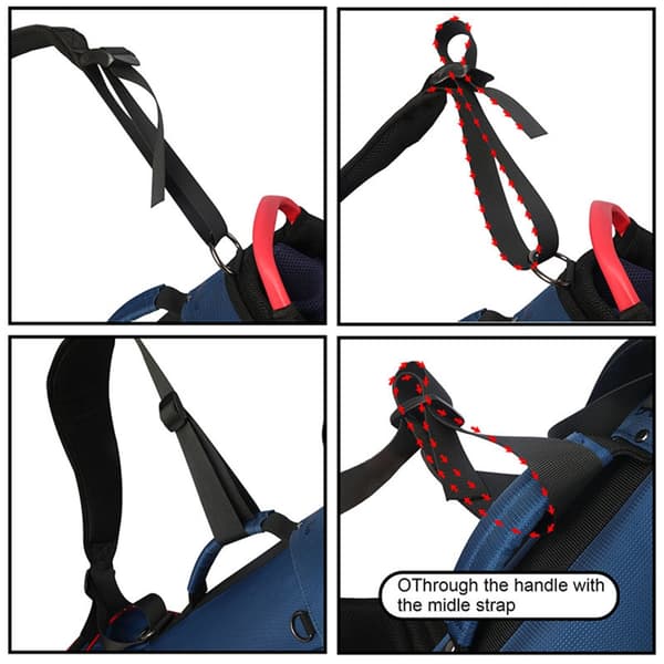Universelle golfbag doble skulderstropper golfbærestropp slitesterk