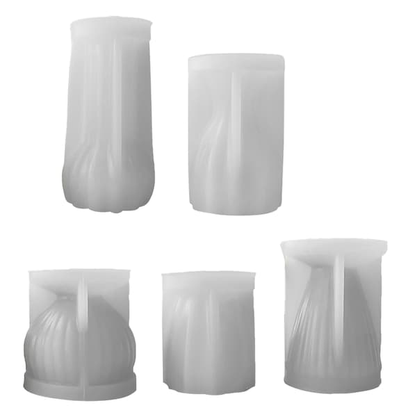 Geometrisk silikonform gips cement ljusstake form ljus basformar 1045