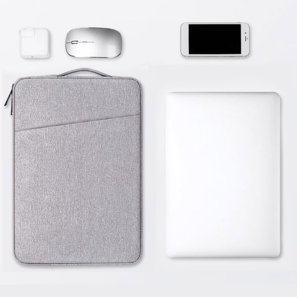 Laptopväska Vattentät Notebook- case 13,3 14 15 15,6 tum för iPad för Macbook Air Pro Laptop-fodral Datorportfölj Grey 14.1 to 15.4 inches