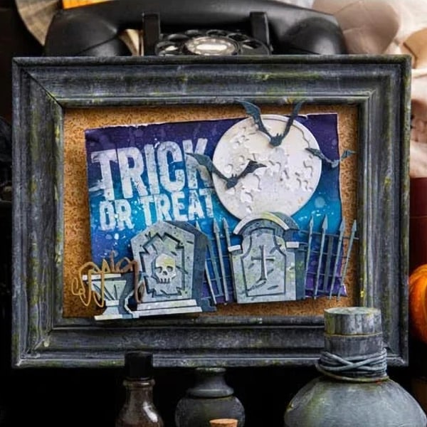 Halloween Tombstone Metall Cutting Dies Scrapbooking Stencil Die Cuts Kort Prägling DIY Fotoalbum Mall Form A