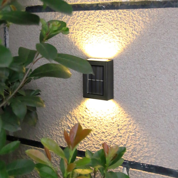 Fyrkantig Power Trädgårdslampa Uteplats Vattentät Väggstaket Lampa Heminredning Multicolor