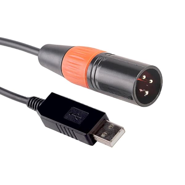 USB RS485 till DMX512 3-Pin Adapter för PC Scenbelysningskontroller Dimmer