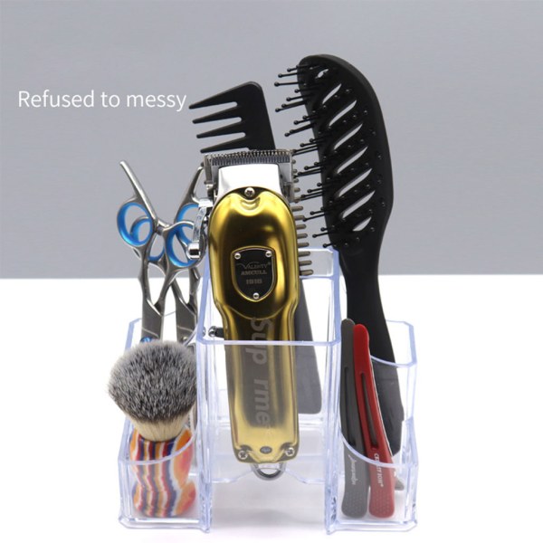 Salongsaxhållare, saxhållare, modernt frisörverktyg Desktop Organizer Tillbehör för hårstylistkontor Transparent