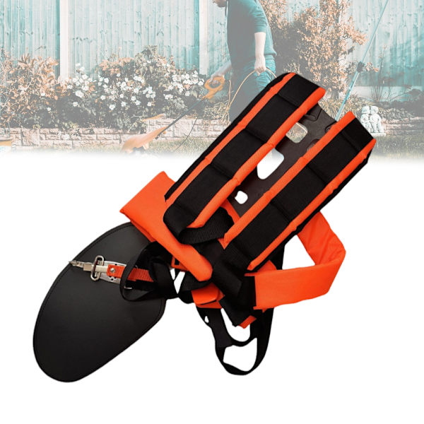 Dobbel skulderstropp for gresstrimmer, justerbar polstret sele, gressklipperstropp