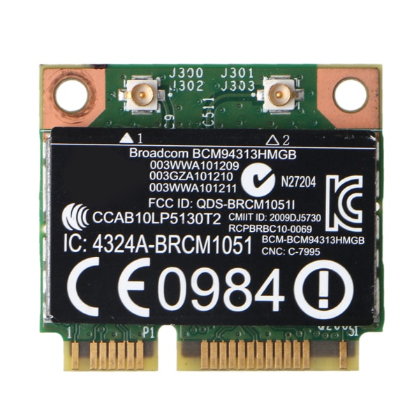 För Broadcom BCM94313HMGB BCM20702 Wifi +4.0 Bluetooth-kompatibel Halv Mini PCI-E trådlöst kort för HP bärbar dator