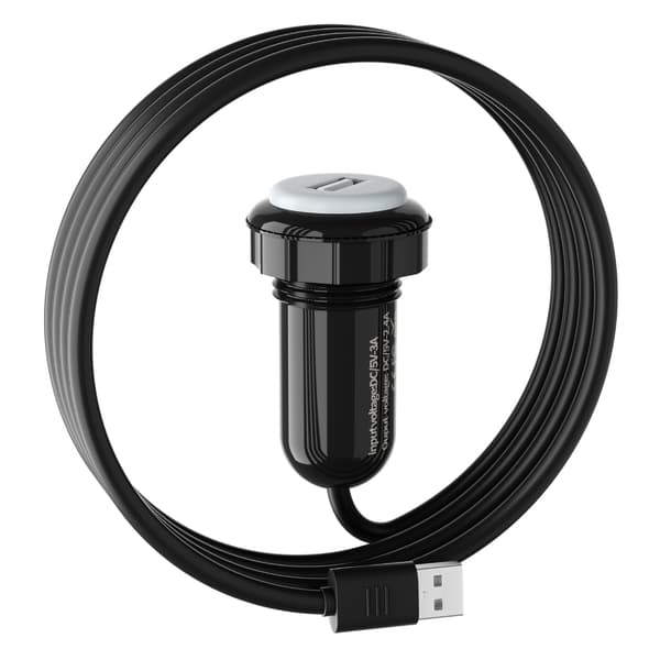 USB Billaderadapter med Roterende Klemme for Effektiv Lading i Bil