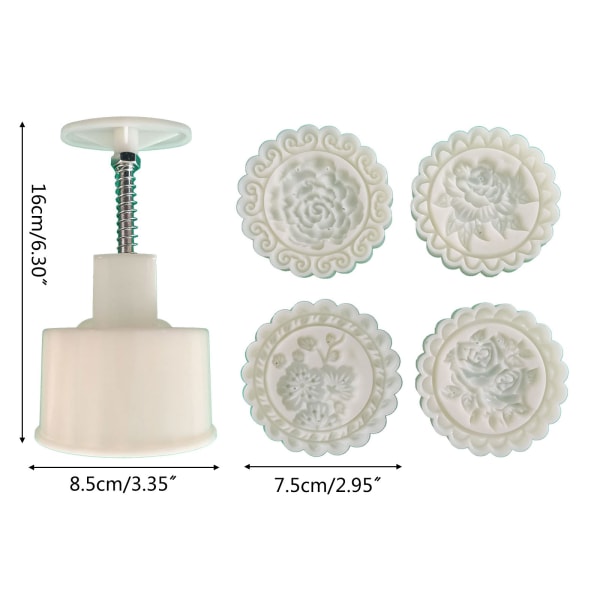 Söt Blomma Form Bakverk Mooncake Molds Mooncake Mould Bakning Gadget