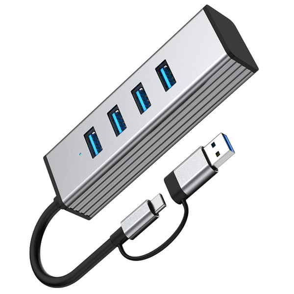 Rask USB3.0-splitter med 4 porter og adapter 10 Gbps dataoverføring
