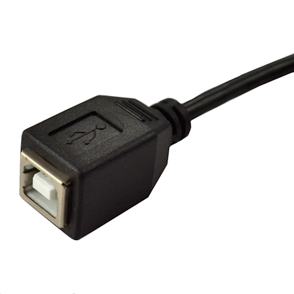 USB 2.0 Typ-B skrivarkabel USB B hona till typ-B hane (90 grader UPP/NER/Höger/vänster vinkel) Kort förlängningskabel Left