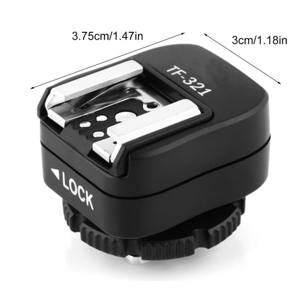 TF321 Kamera Flash Hot Shoe Adapter Udskiftning PC Sync Socket Adapter