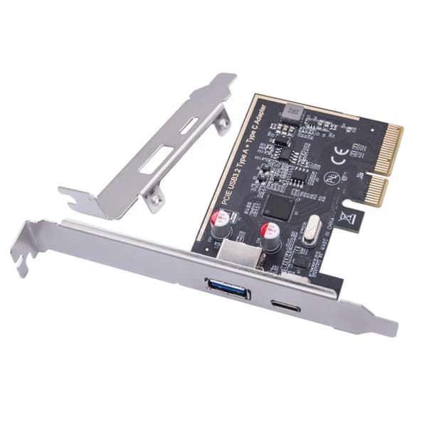 PCIE USB 3.2 GEN2 10G Typ C 10G Adapter PCIE Expansionskort Risers ASM1142
