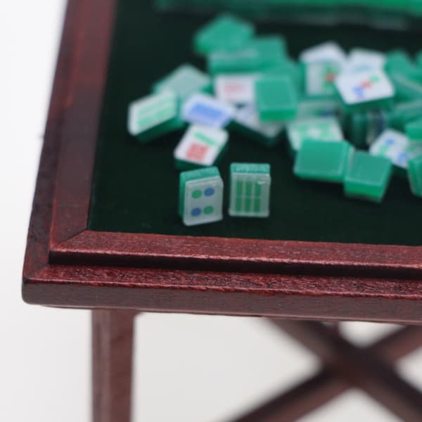 Realistiskt Mahjong Brickset Bord Dockhus Realistisk Mini Storlek Samling