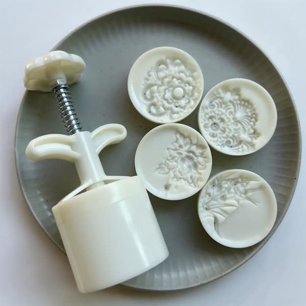 Mooncake Stämplar Mooncake Molds Blomform Köksbakning Gadget för mitten av hösten