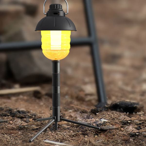 Camping Lygte Stativ med Pløkker Foldbart Camping Udendørs Tripod Beslag